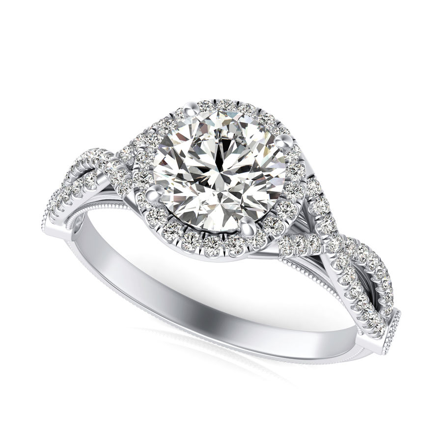 Twist halo ring top
