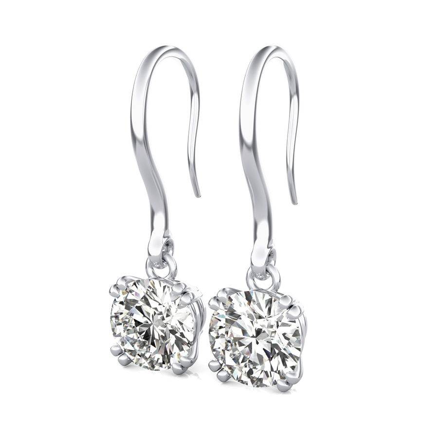 Leverback diamond solitaire earrings on sale