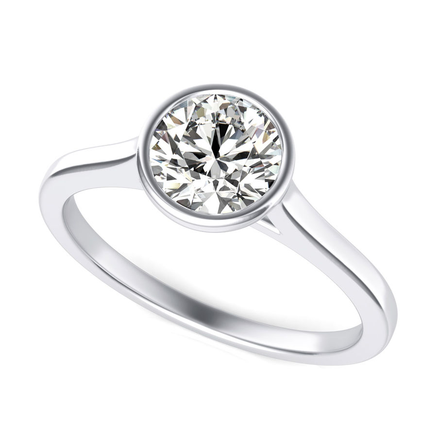 Bezel Cathedral Solitaire Engagement Ring Katt Diamonds