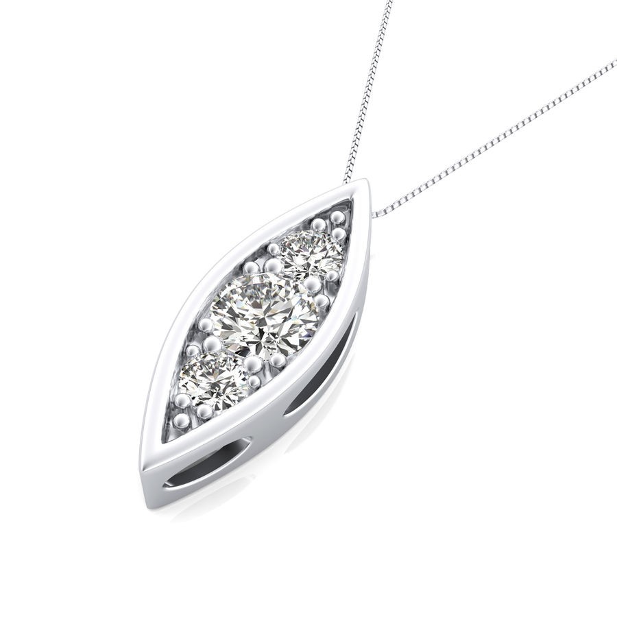 Cluster Marquise Pendant