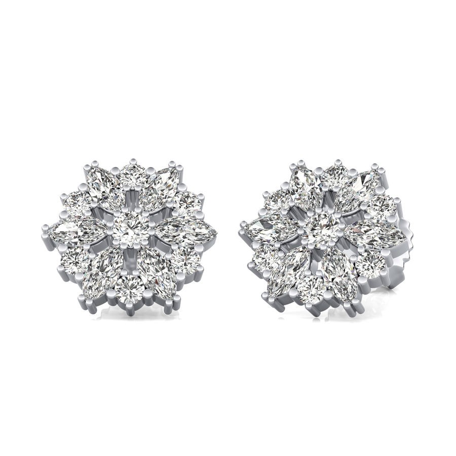 2.50 Ct. T.W. Cluster Stud Earrings