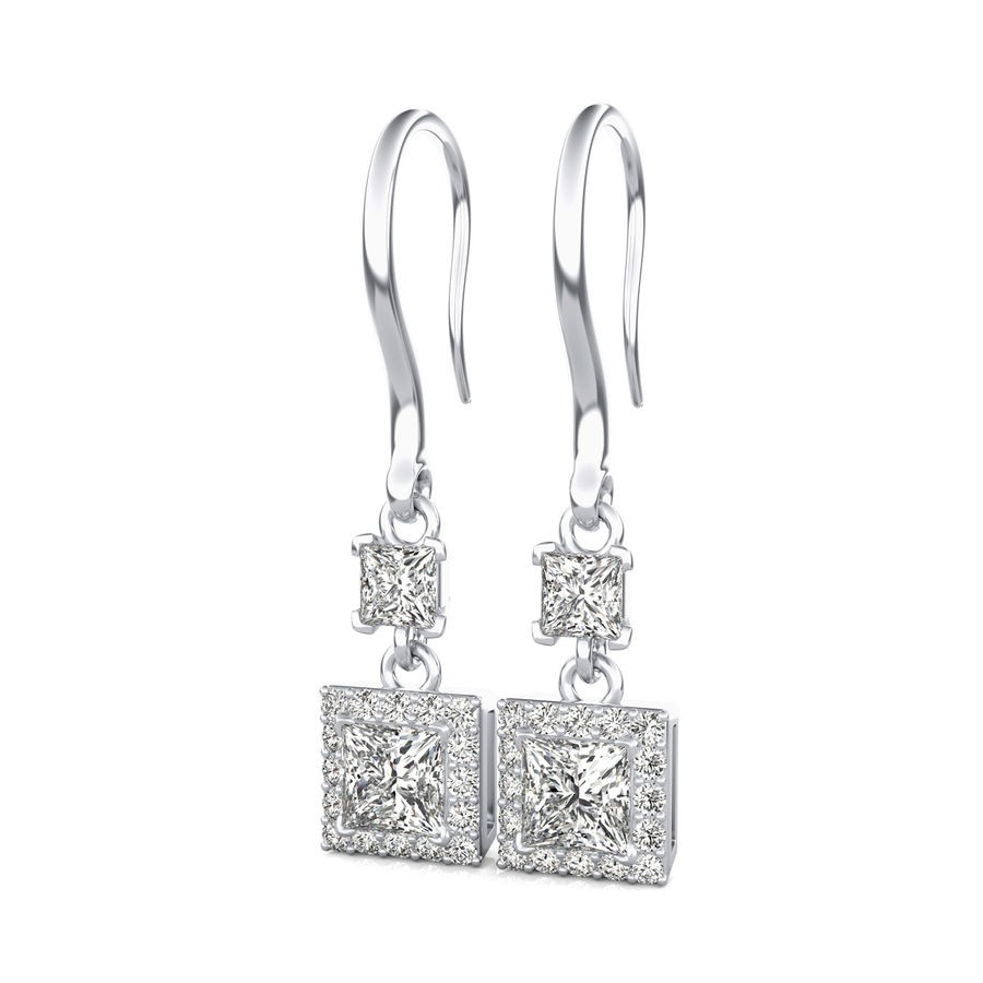 Lever Back Halo Earrings