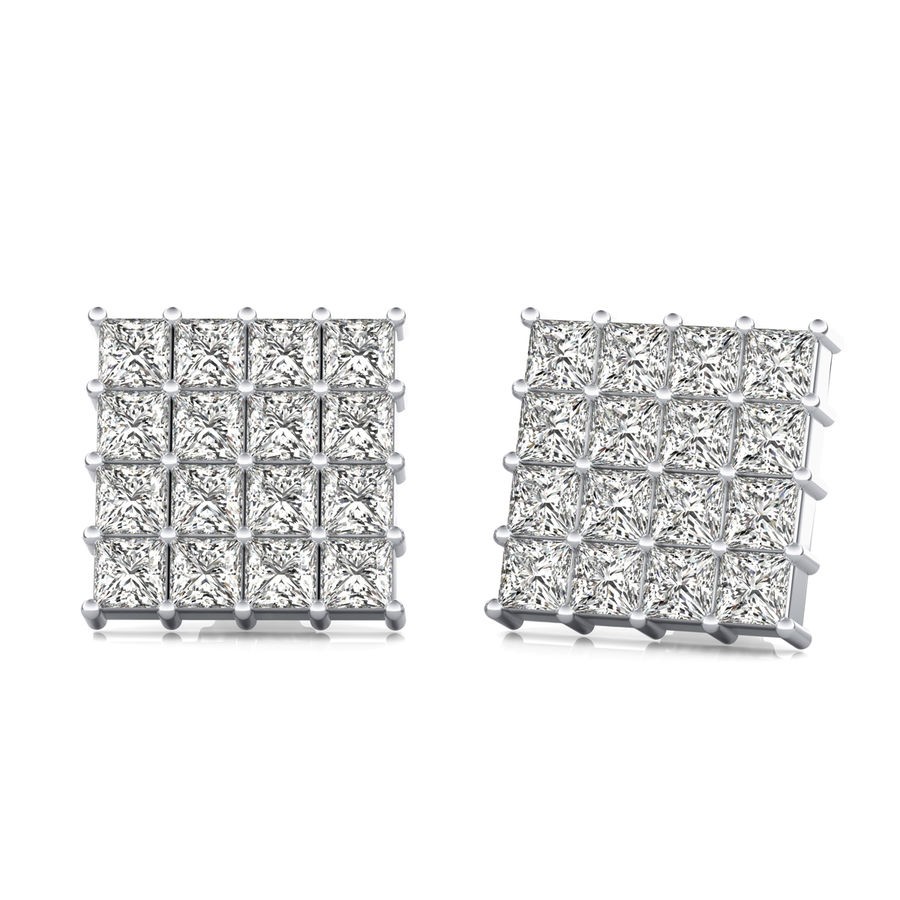3.00 Ct. T.W. Cluster Stud Earrings