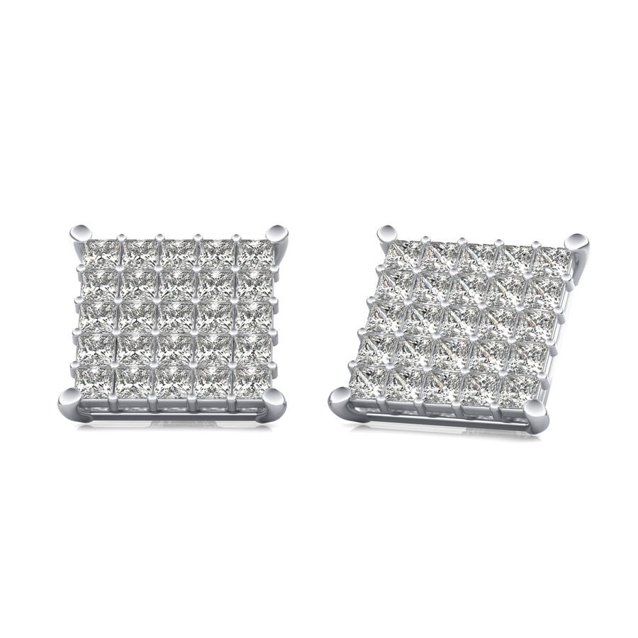 4.50 Ct. T.W. Cluster Stud Earrings