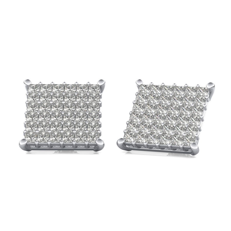 6.50 Ct. T.W. Cluster Stud Earrings