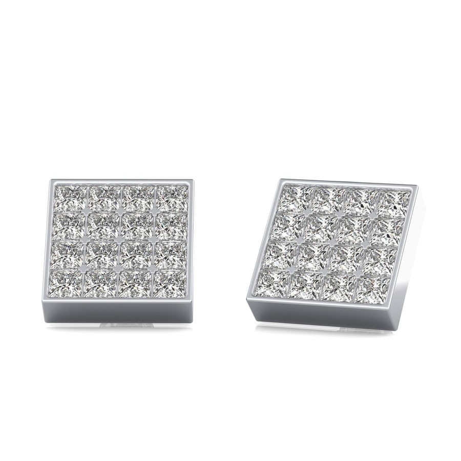 3.00 Ct. T.W. Cluster Stud Earrings
