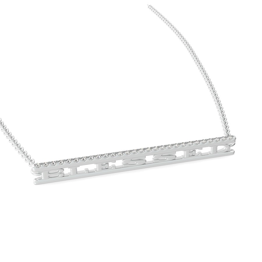 "BLESSED" Bar Pendant 
