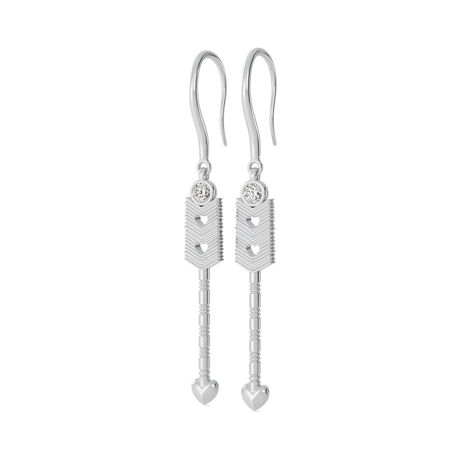 Tribal Heart Arrow Dangling Earrings