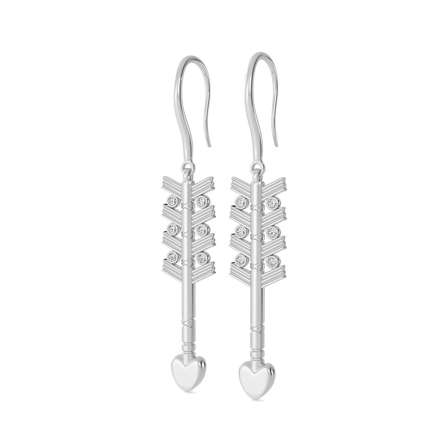 Tribal Arrow Heart Earrings