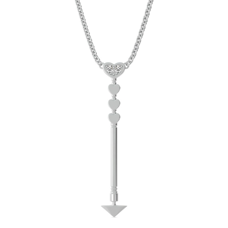 Heart Arrow Drop Pendant