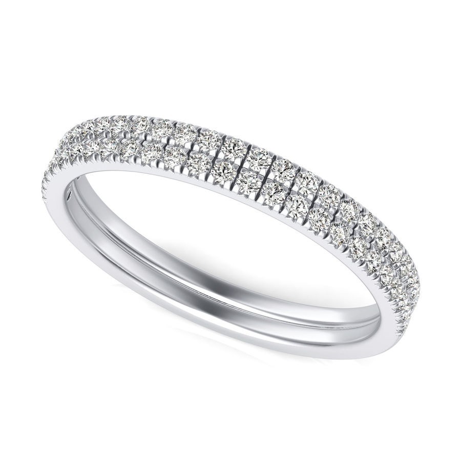 Two Row Half Eternity Band