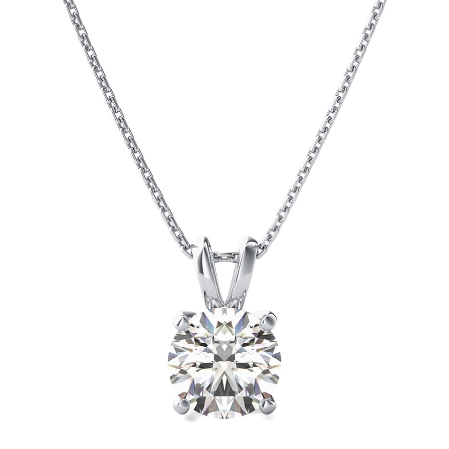 Solid Basket Solitaire Pendant
