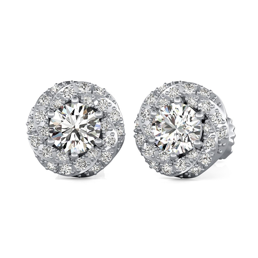 Twirl Halo Earrings