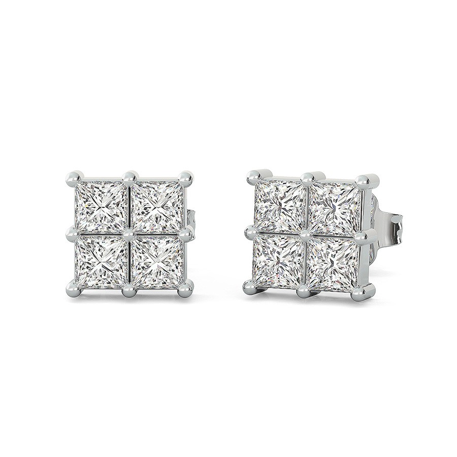 0.75 Ct. T.W. Cluster Stud Earrings