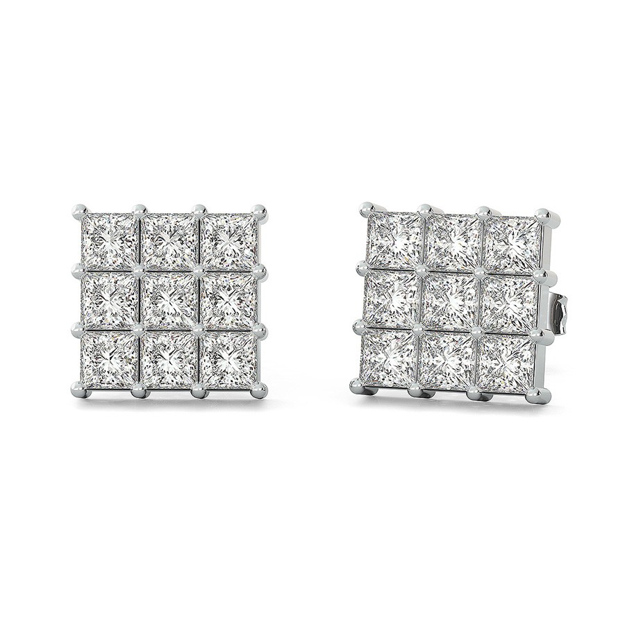 1.25 Ct. T.W. Cluster Stud Earrings