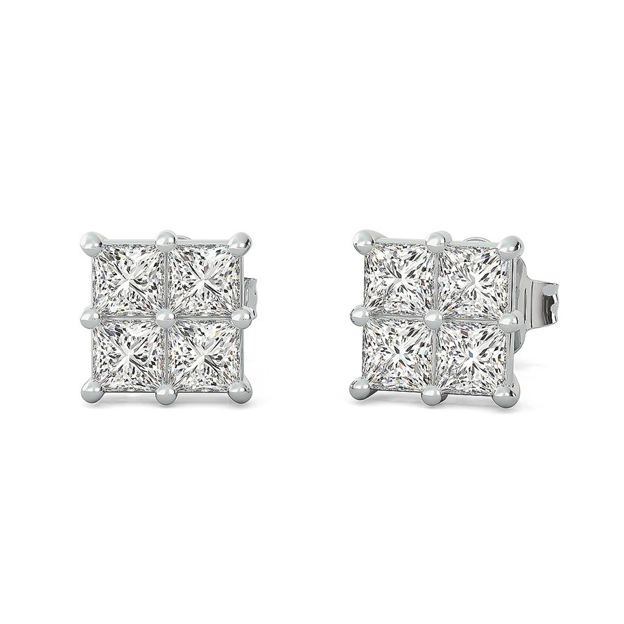 0.75 Ct. T.W. Cluster Stud Earrings