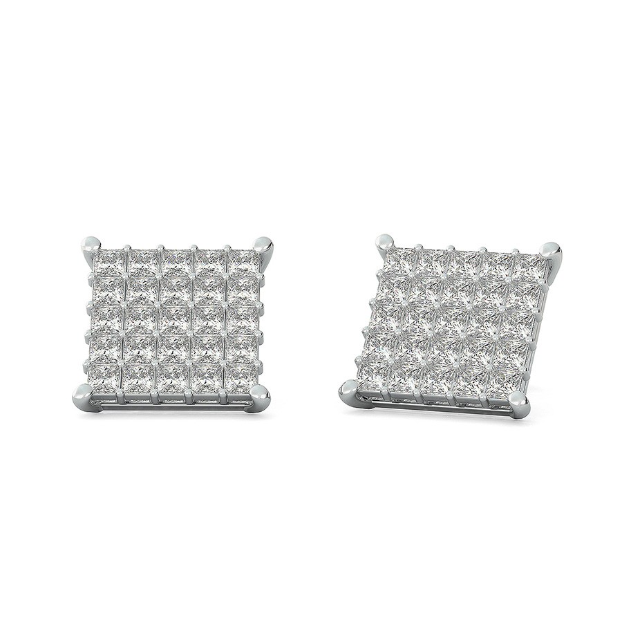 2.00 Ct. T.W. Cluster Stud Earrings