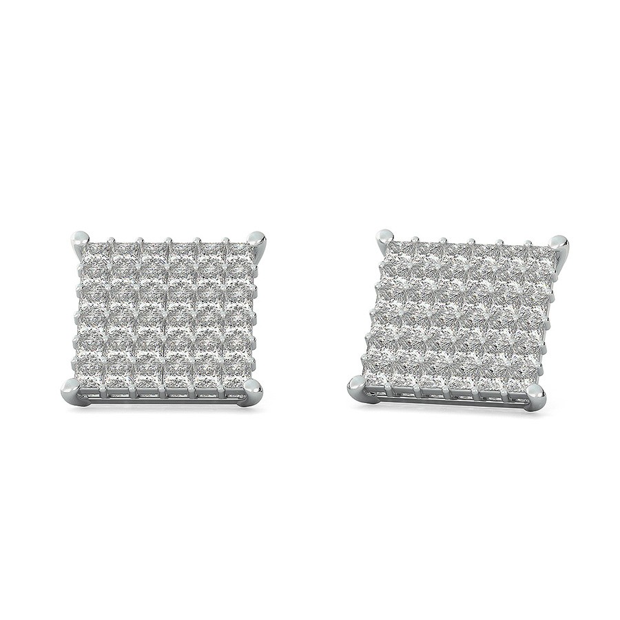 3.00 Ct. T.W. Cluster Stud Earrings