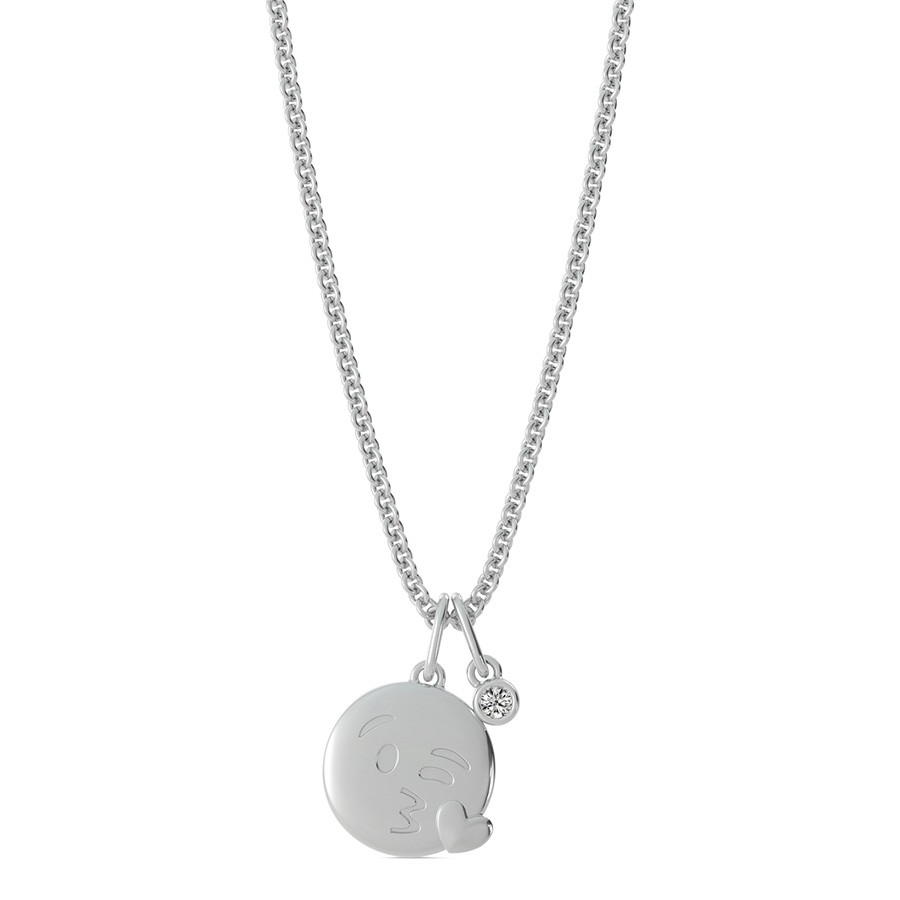 Kissy Emoji Disc Pendant