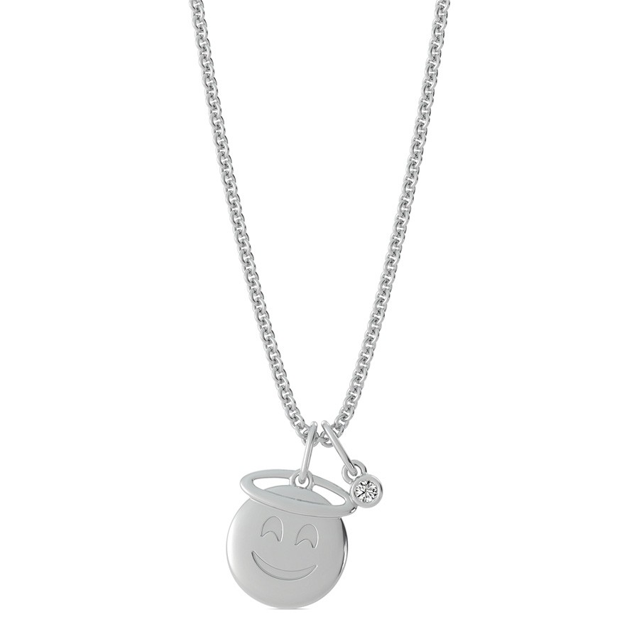 Angel Emoji Disc Pendant