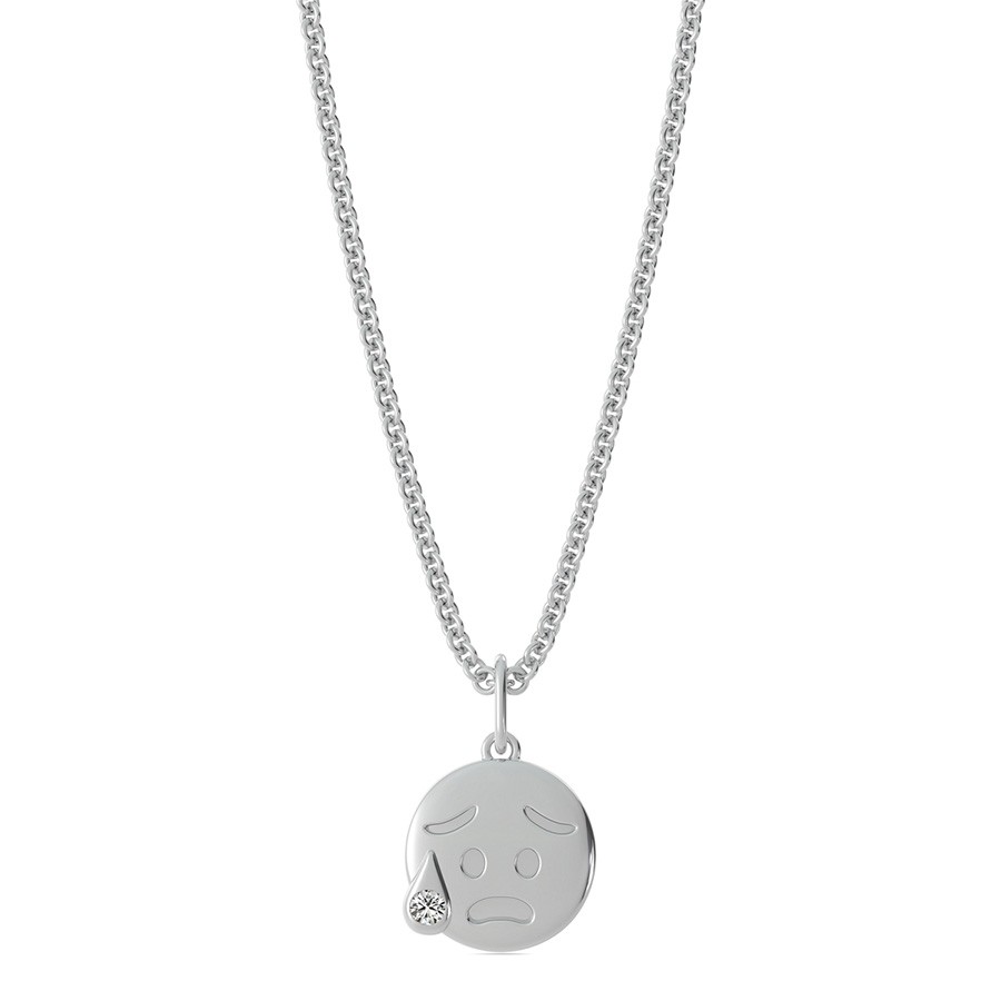 Worry Emoji Coin Pendant