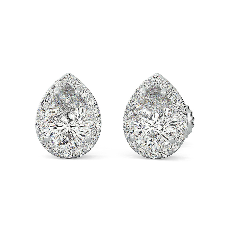Scroll Basket Halo Earrings