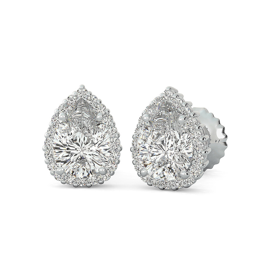 Wire Basket Halo Earrings