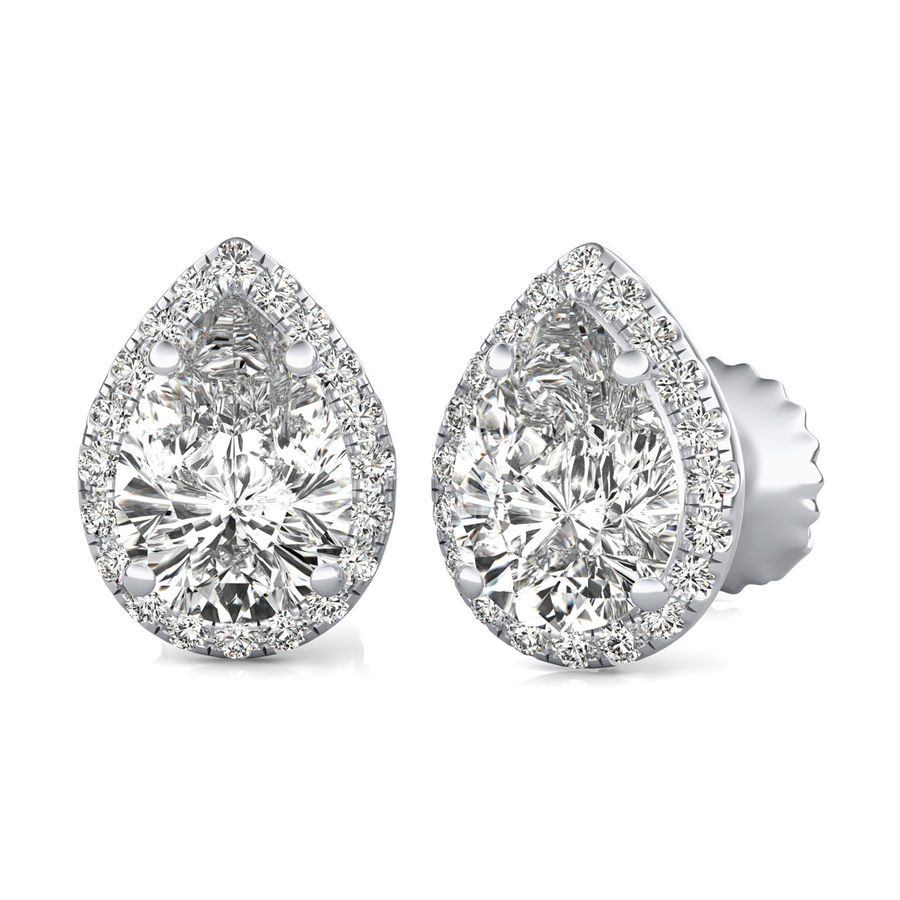 Martini Halo Stud Earrings