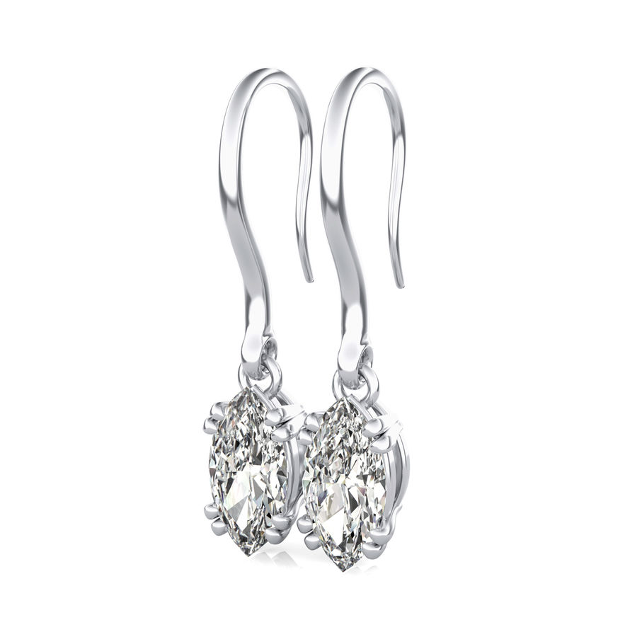 Leverback Classic Solitaire Earrings