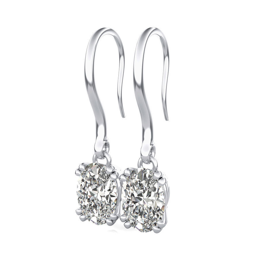 Leverback Classic Solitaire Earrings