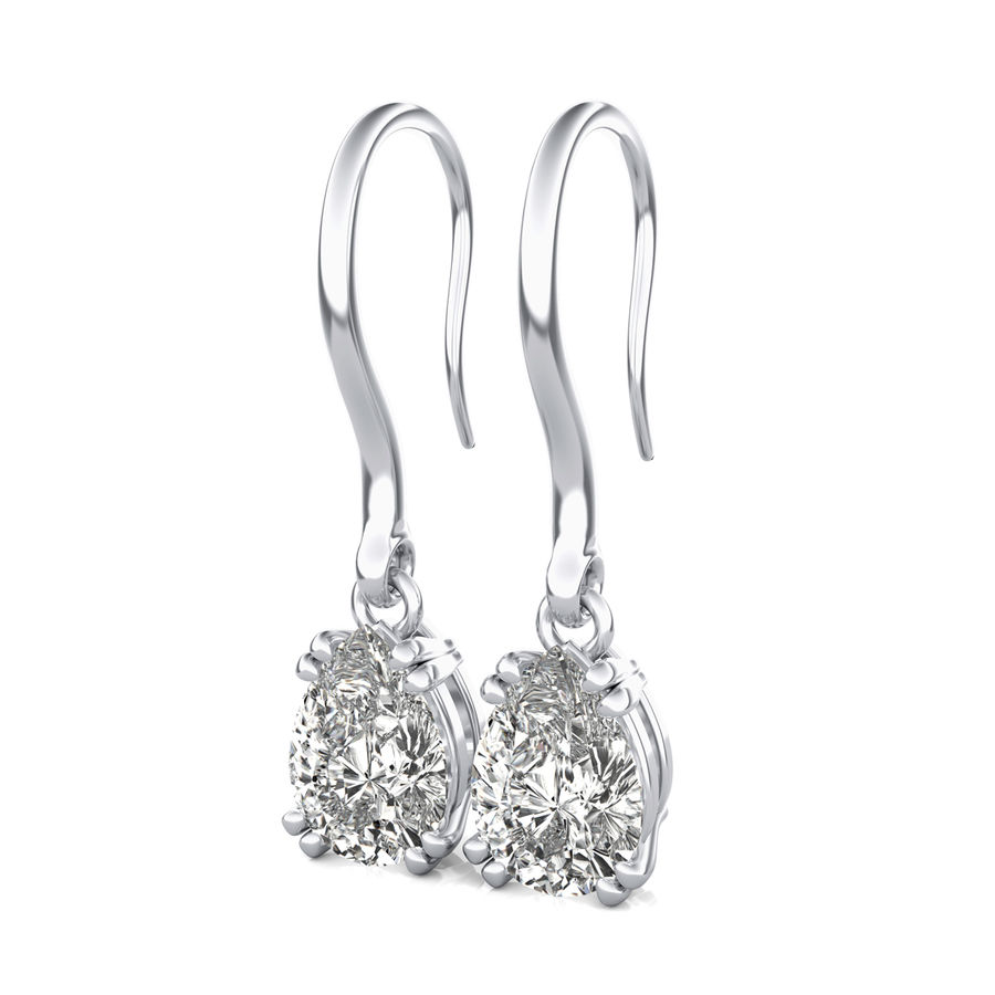 Leverback Classic Solitaire Earrings
