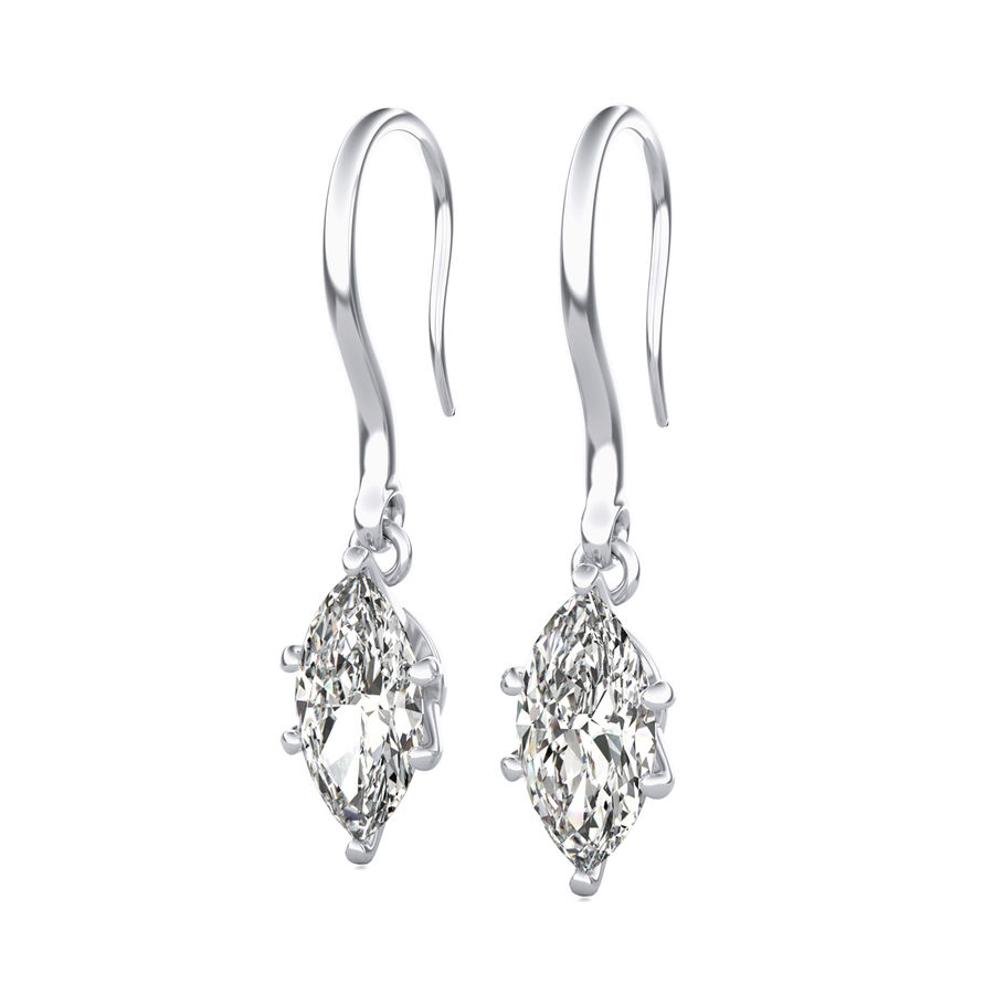 Leverback Solitaire Earrings