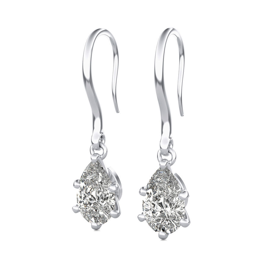 Leverback Solitaire Earrings
