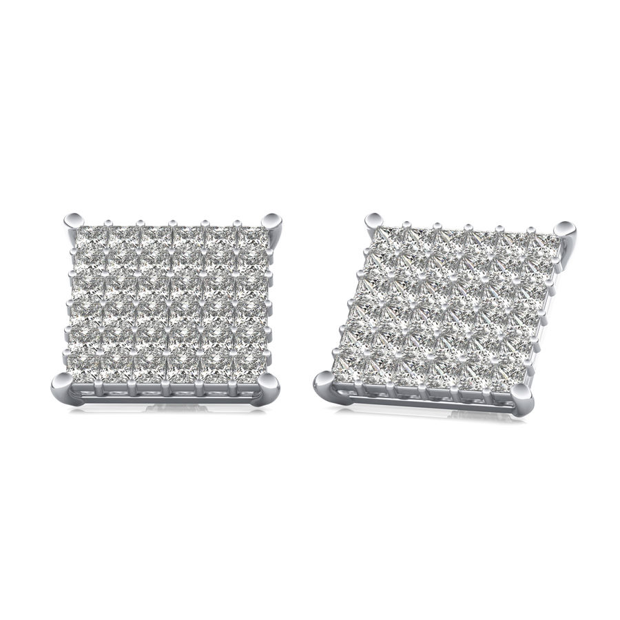 6.50 Ct. T.W. Cluster Stud Earrings