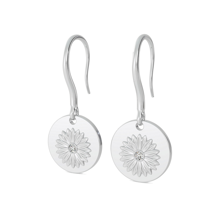 Sunflower Coin Earrings