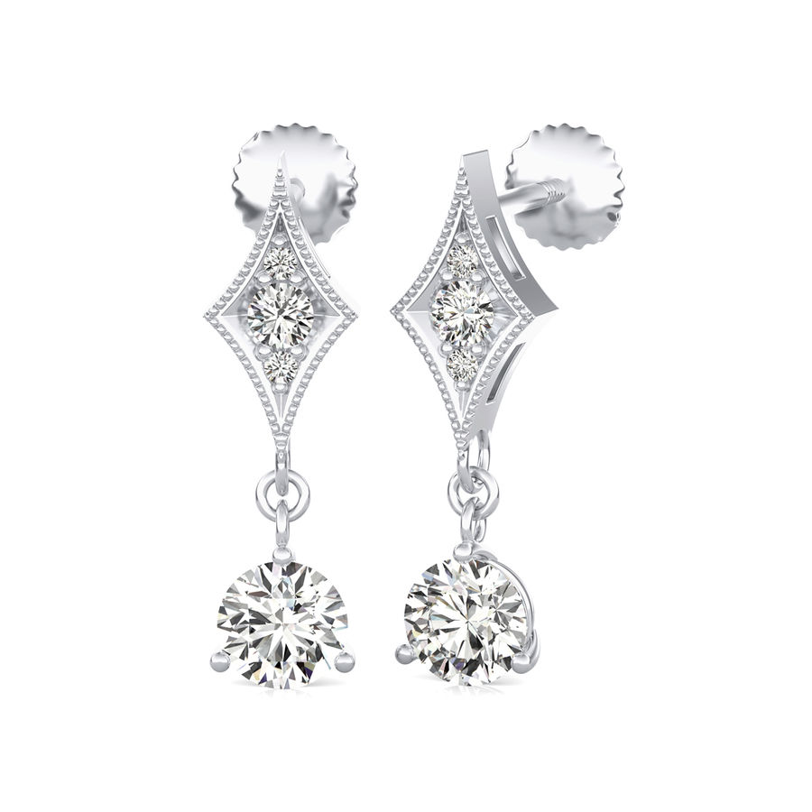 Dangle Solitaire Earrings