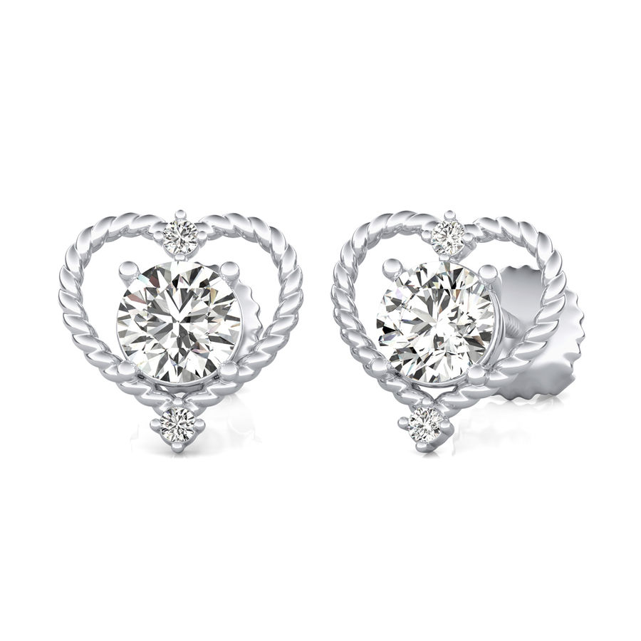 Heart Halo Stud Earrings