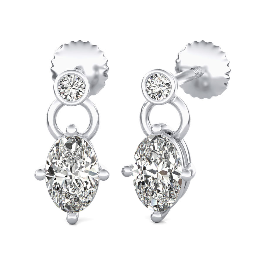 Dangle Solitaire Earrings