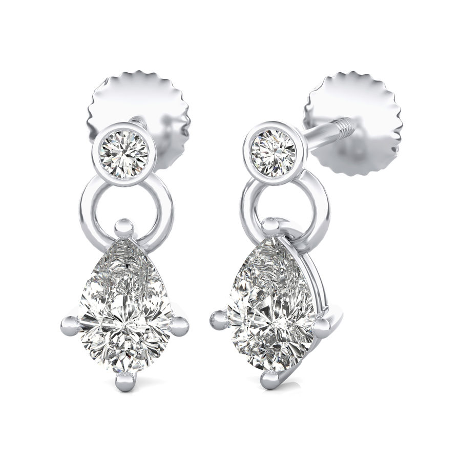 Dangle Solitaire Earrings
