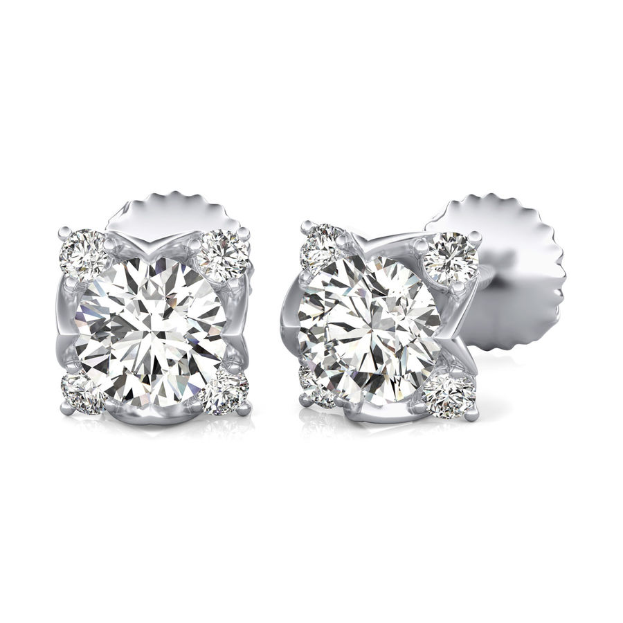 Flower Stud Earrings Katt Diamonds
