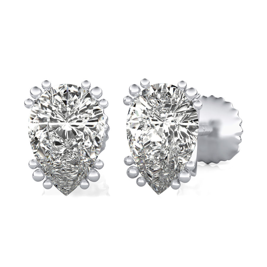 Crown Prong Stud Earrings 