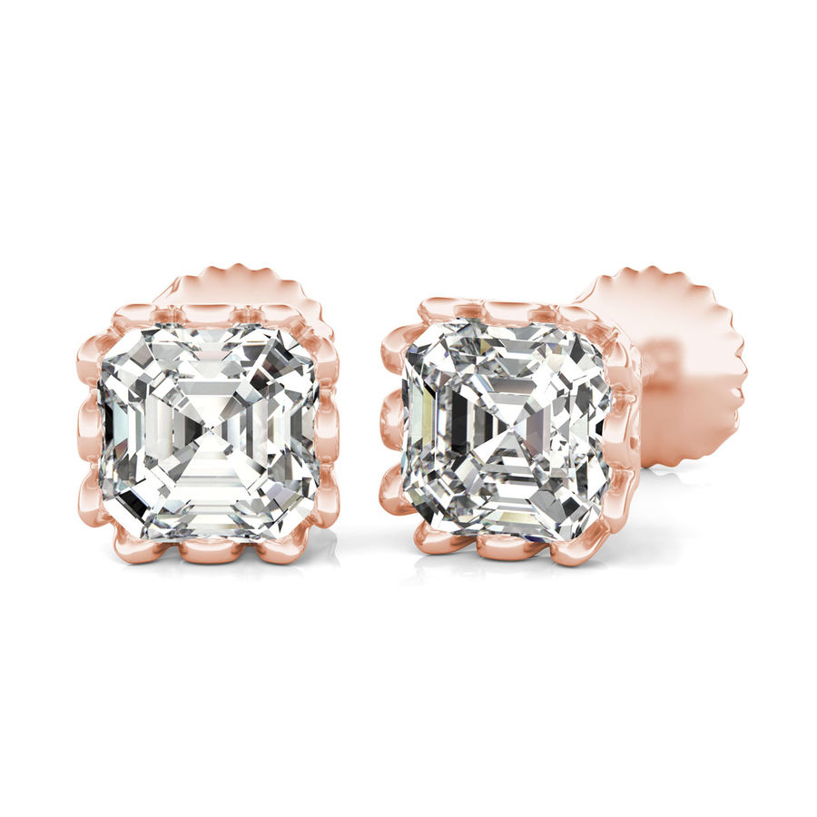 Natural Diamond Stud Earrings Round 0.75 ct. tw. (H-I, SI1-SI2) 18k Yellow  Gold 4-Prong Basket