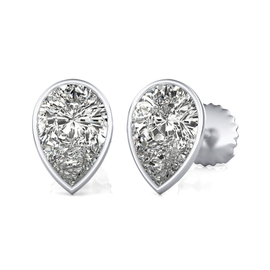 Bezel Stud Earrings