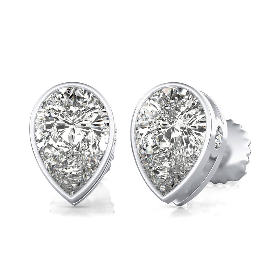Bezel Stud Earrings