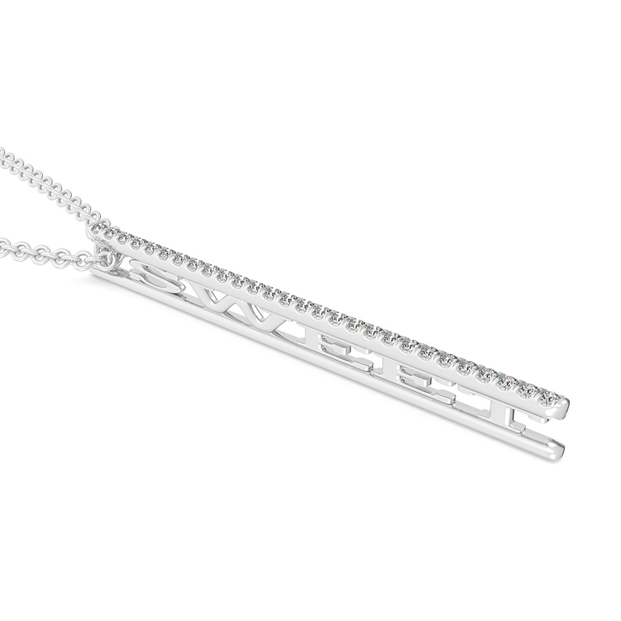"SWEET"  Drop Bar Pendant 