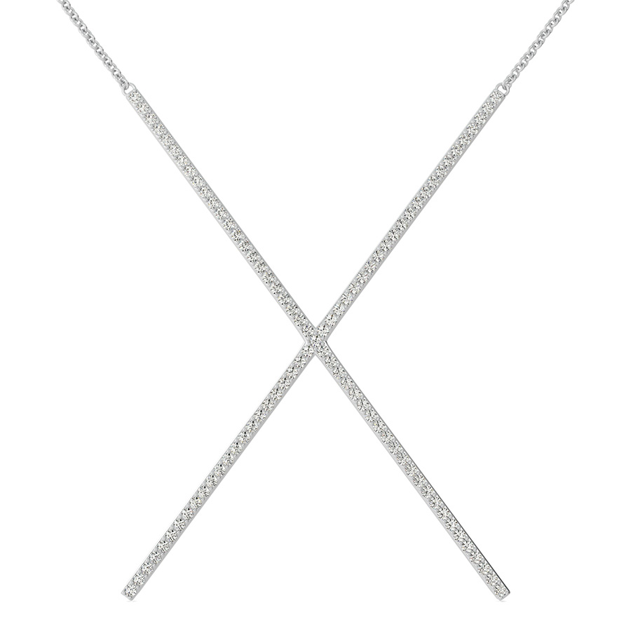 X Bar Pendant 1 3/5 Inch