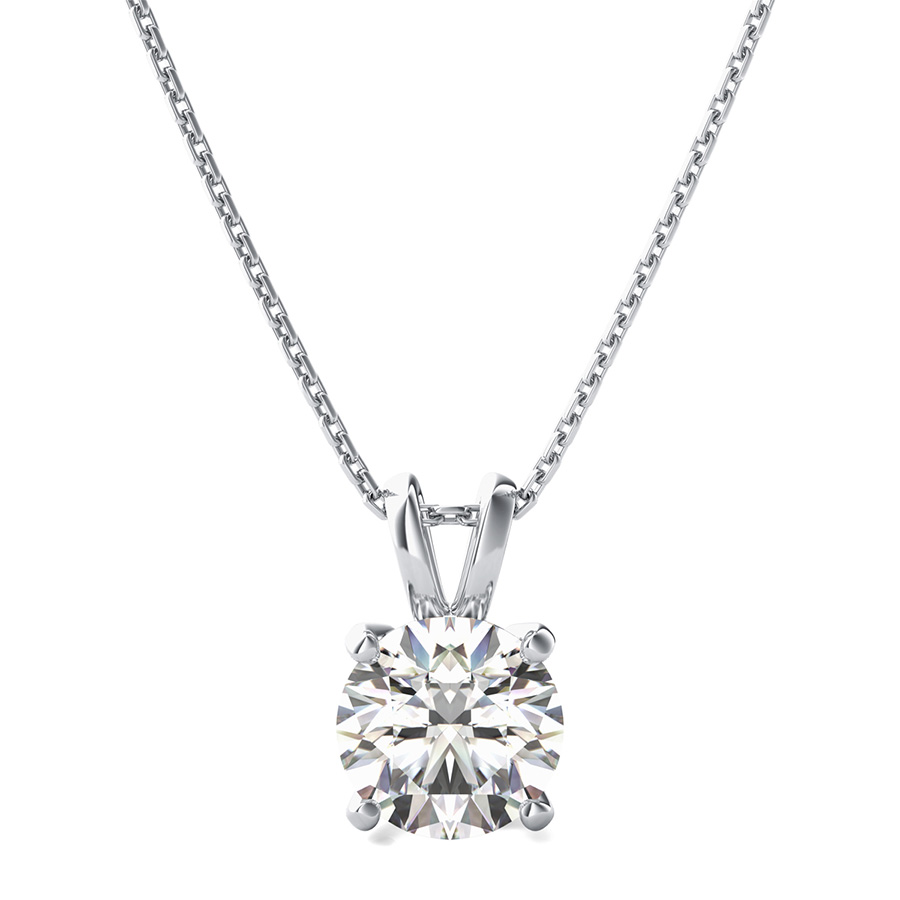 Solid Basket Solitaire Pendant