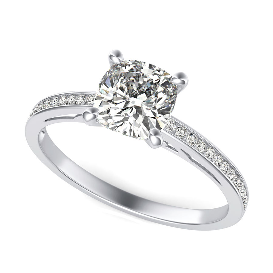Channel Set Engagement Ring