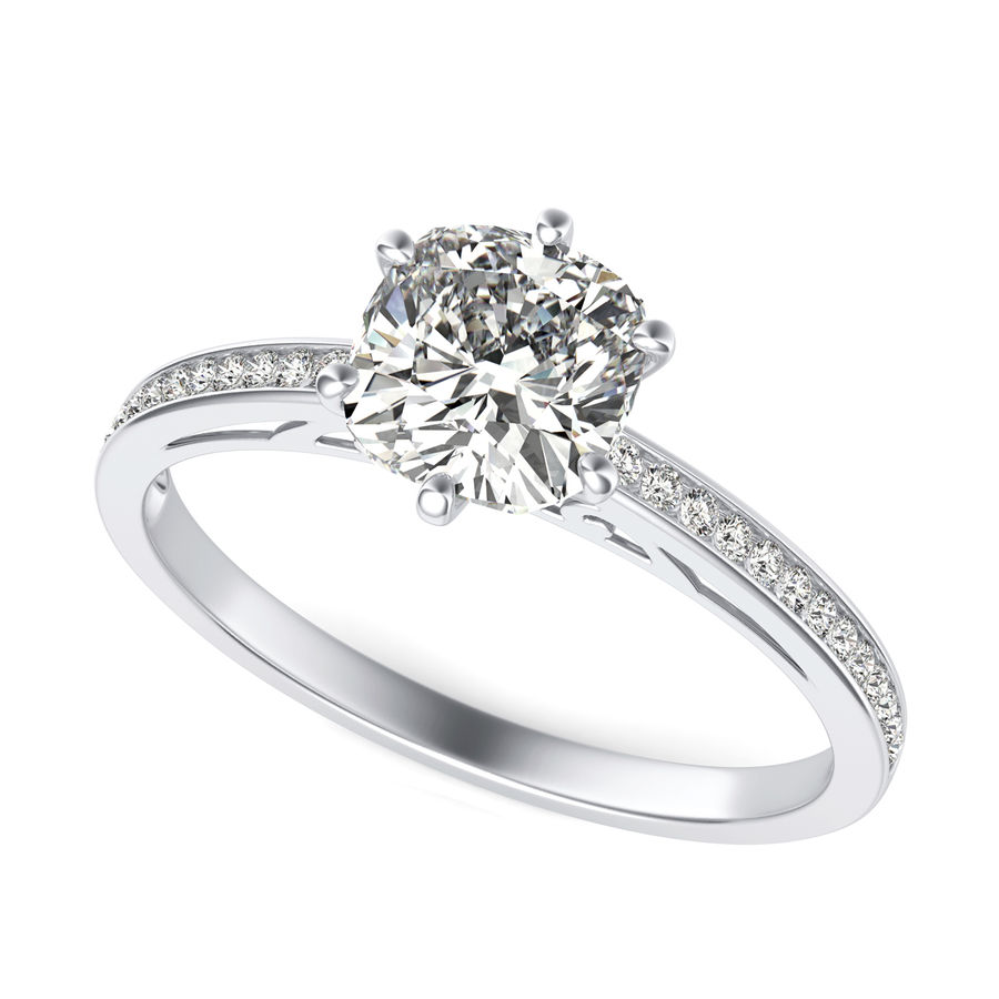 Channel Set Engagement Ring