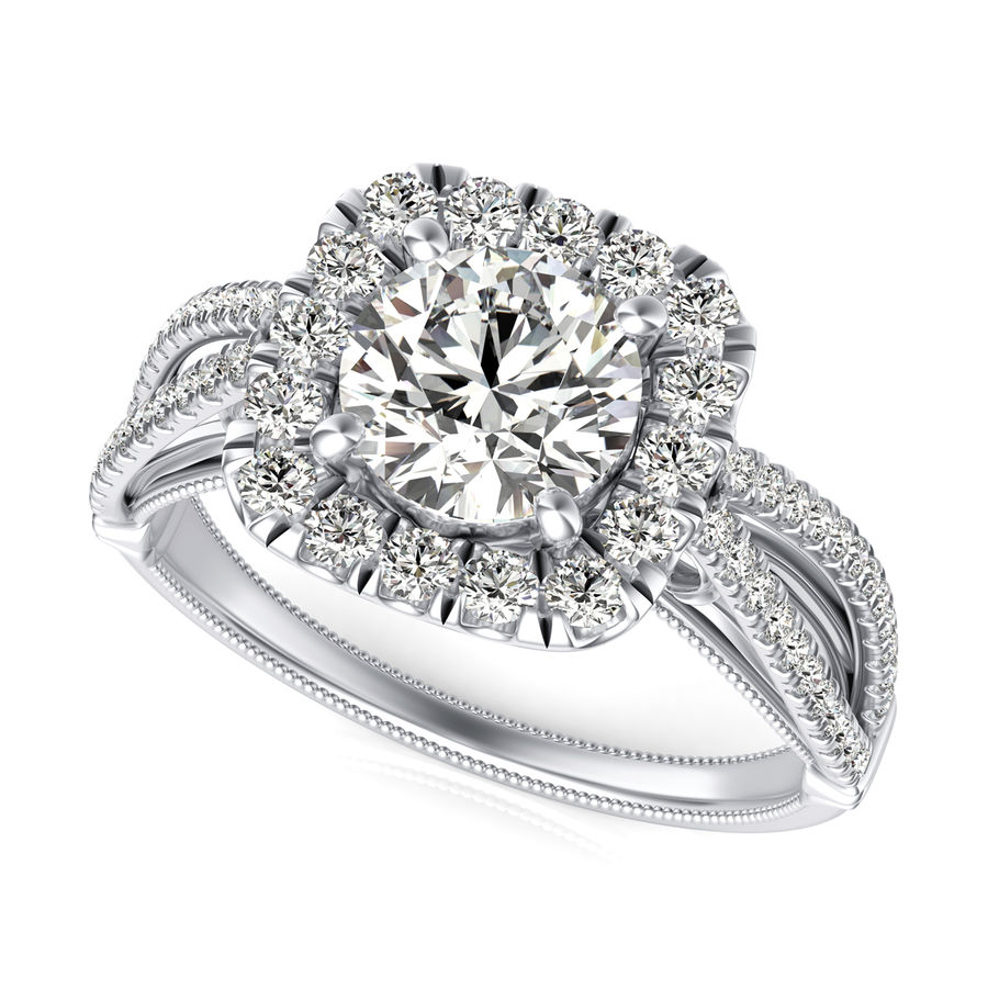 Halo Engagement Ring